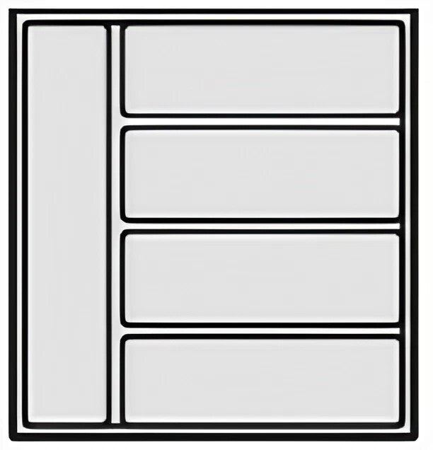 insert à couverts; profondeur du corps 460 mm ; Plastique gris carbone