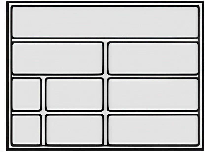 insert à couverts; profondeur du corps 460 mm ; Plastique gris carbone