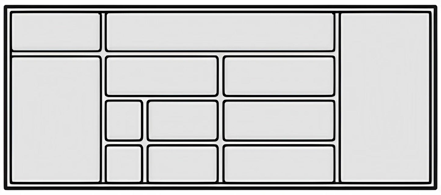insert à couverts; profondeur du corps 460 mm ; Plastique gris carbone