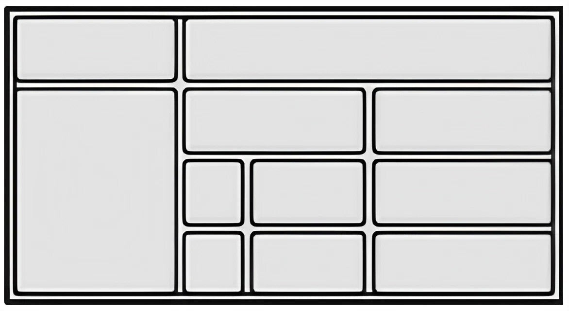 insert à couverts; profondeur du corps 460 mm ; Plastique gris carbone