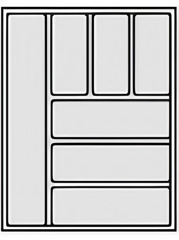insert à couverts; profondeur du corps 560 mm ; Plastique gris carbone