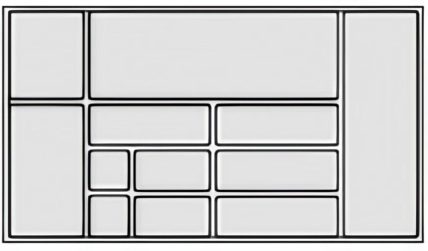 insert à couverts; profondeur du corps 560 mm ; Plastique gris carbone