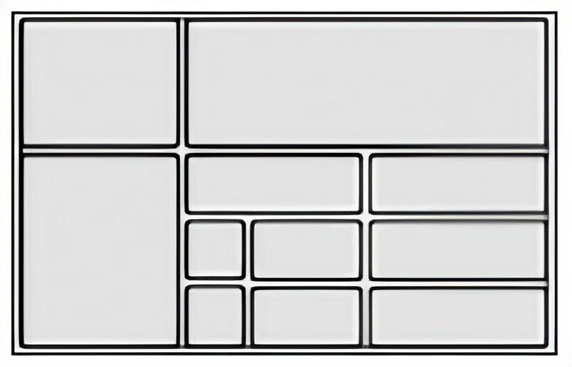 insert à couverts; profondeur du corps 560 mm ; Plastique gris carbone
