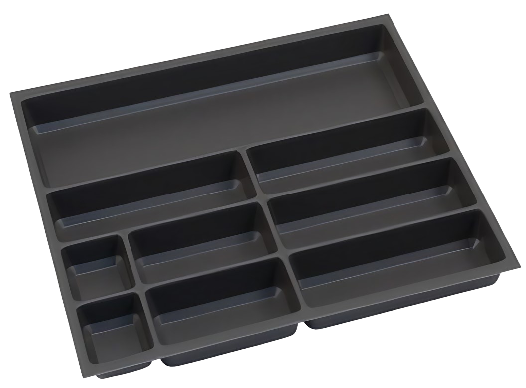 Besteckeinsatz carbongrau für Schüller-Küchen, Tiefe 560 mm – Morishop