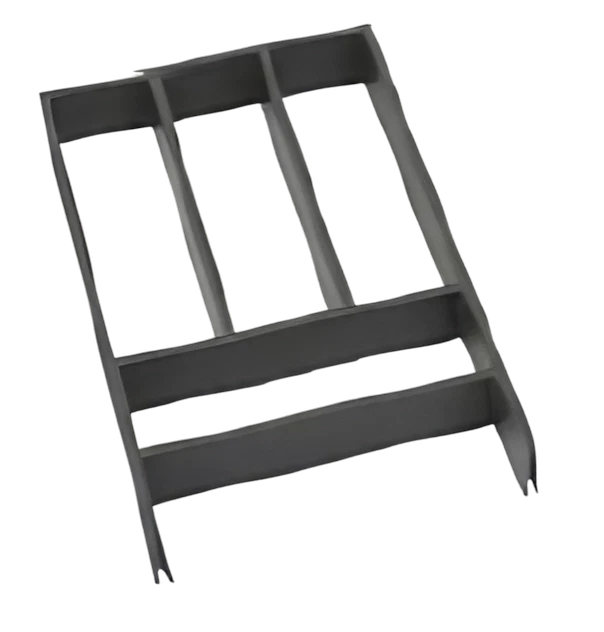 Telaio divisorio per cassetti; profondità scocca 56 cm; struttura in metallo grigio carbonio; 1 parete divisoria regolabile in plastica grigio carbonio