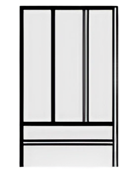 Telaio divisorio per cassetti; profondità scocca 56 cm; struttura in metallo grigio carbonio; 1 parete divisoria regolabile in plastica grigio carbonio