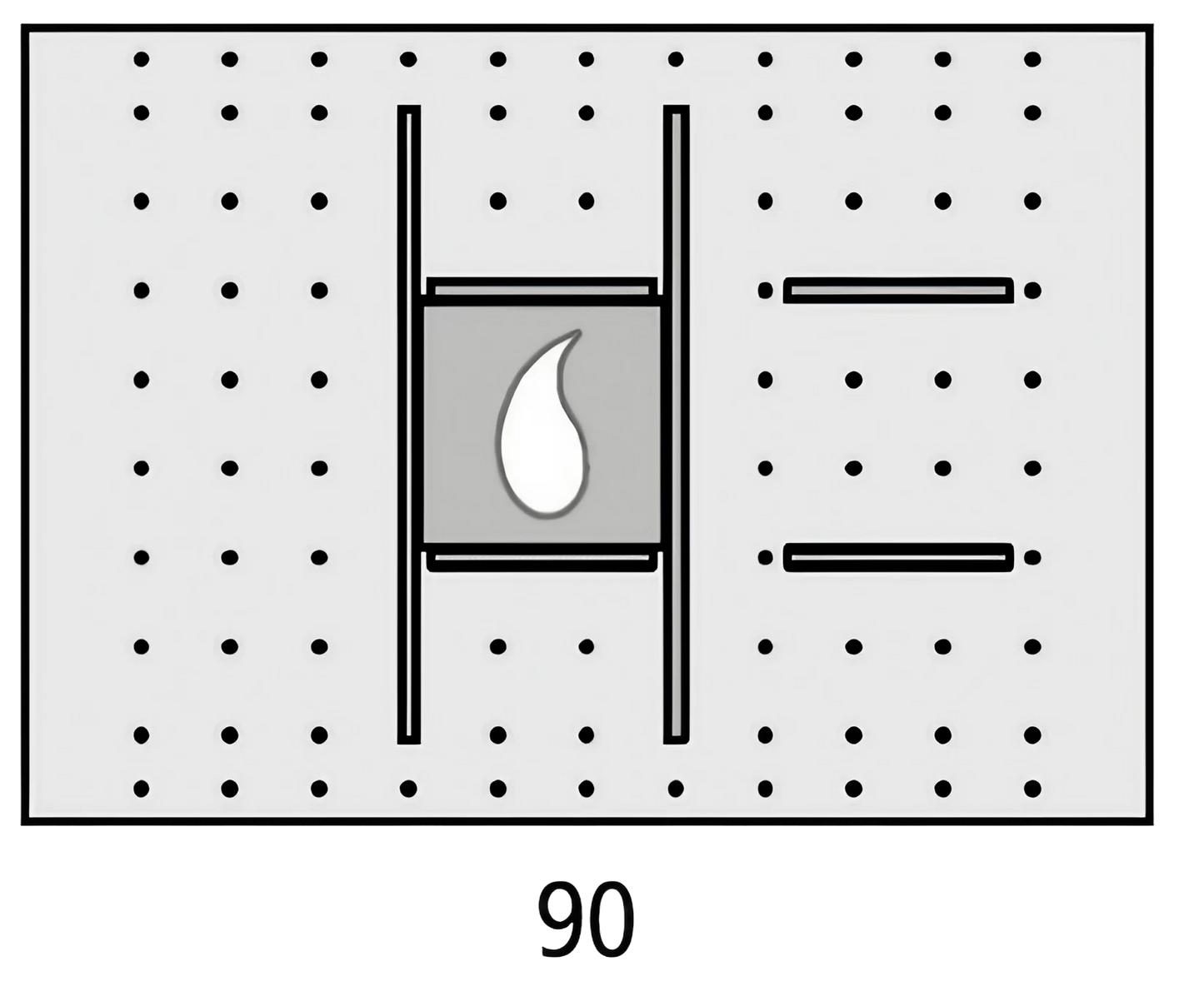 insert à couverts; Chêne naturel massif ; Profondeur du corps 560 mm