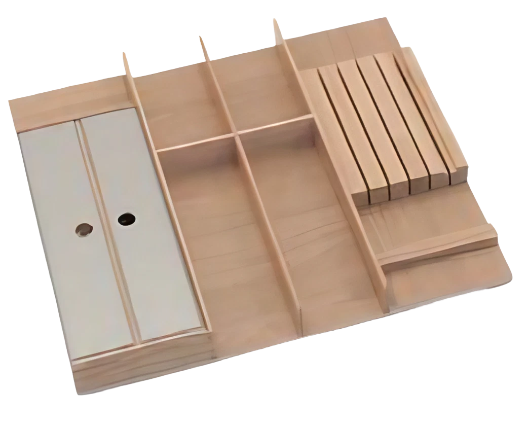 Inserto posate, rovere naturale, profondità corpo 56 cm