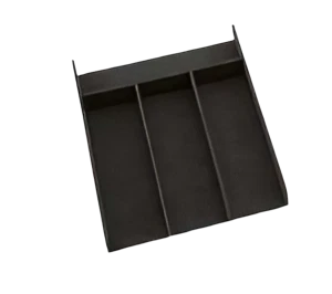 Besteckeinsatz mehrteilig OrganiQ lavaschwarz; Korpustiefe 460 mm x Korpusbreite 300 mm
