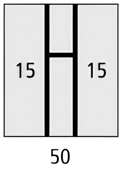 insert à couverts; Chêne naturel massif ; Profondeur du corps 560 mm