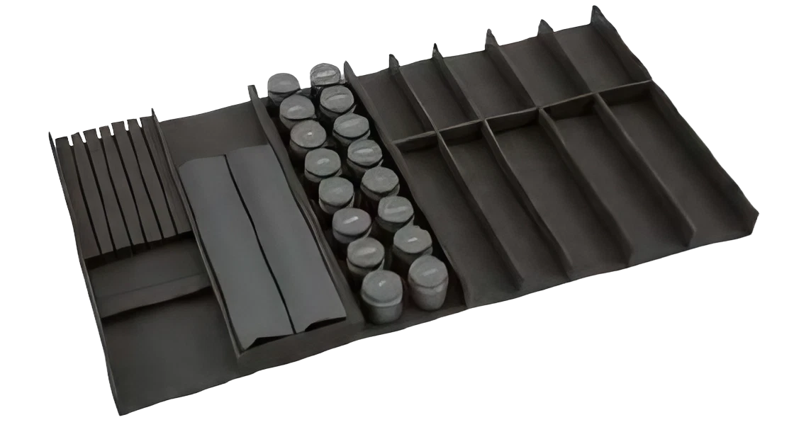 Schubladen-Funktionseinsatz gross OrganiQ lavaschwarz; Korpustiefe 560 mm