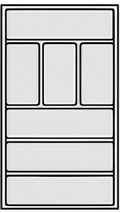 insert à couverts; profondeur du corps 660 mm ; Plastique gris carbone