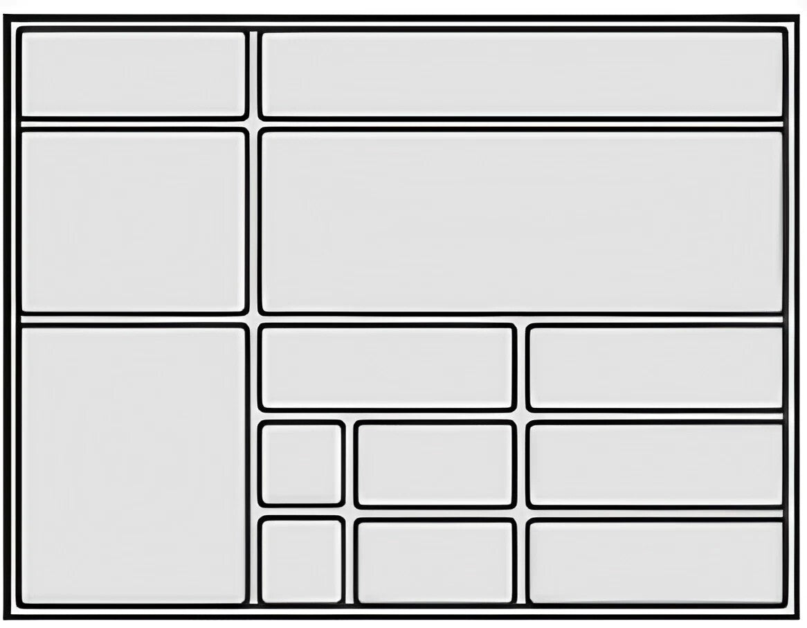 Besteckeinsatz; Korpustiefe 660 mm; Kunststoff carbongrau