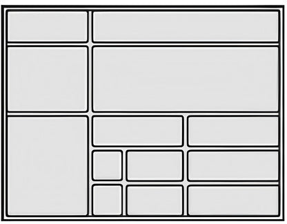 inserto per posate; profondità cassone 660 mm; Plastica grigio carbonio