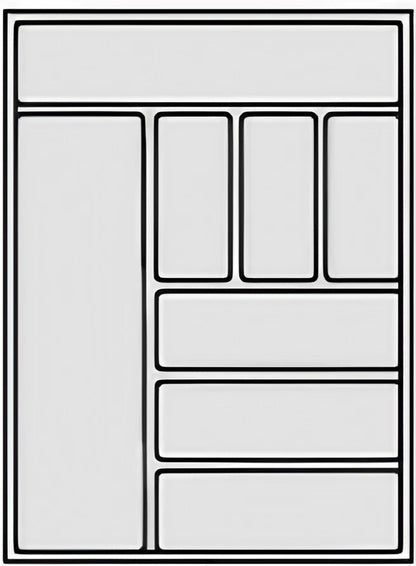 inserto per posate; profondità cassone 660 mm; Plastica grigio carbonio