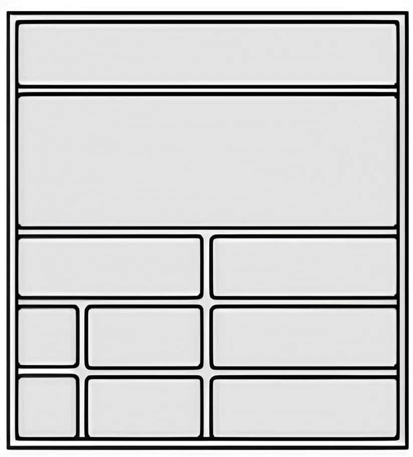 insert à couverts; profondeur du corps 660 mm ; Plastique gris carbone